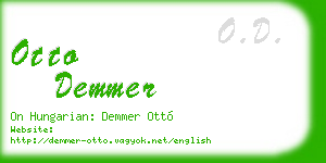 otto demmer business card