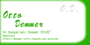 otto demmer business card